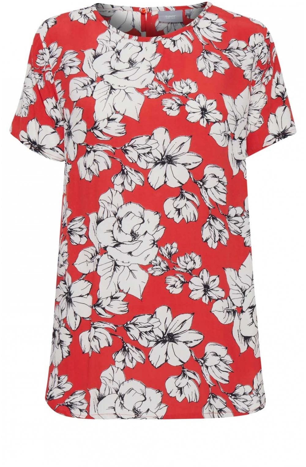 Spiced Red Floral Blouse