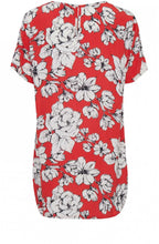 Spiced Red Floral Blouse