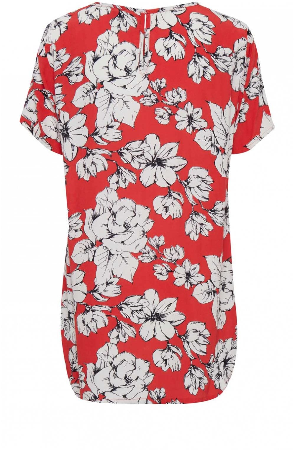 Spiced Red Floral Blouse