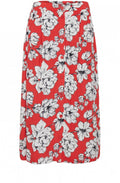 Spiced Red Floral Skirt