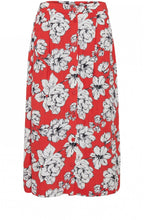 Spiced Red Floral Skirt
