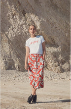 Spiced Red Floral Skirt