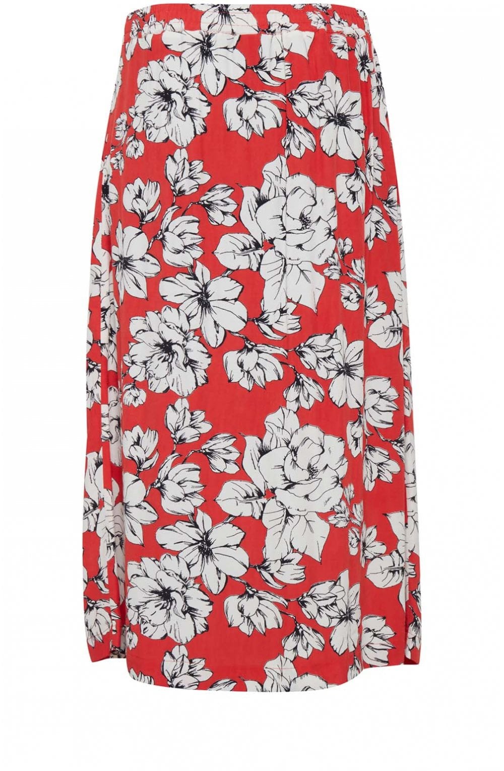 Spiced Red Floral Skirt