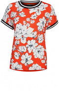 Spiced Red Floral Top