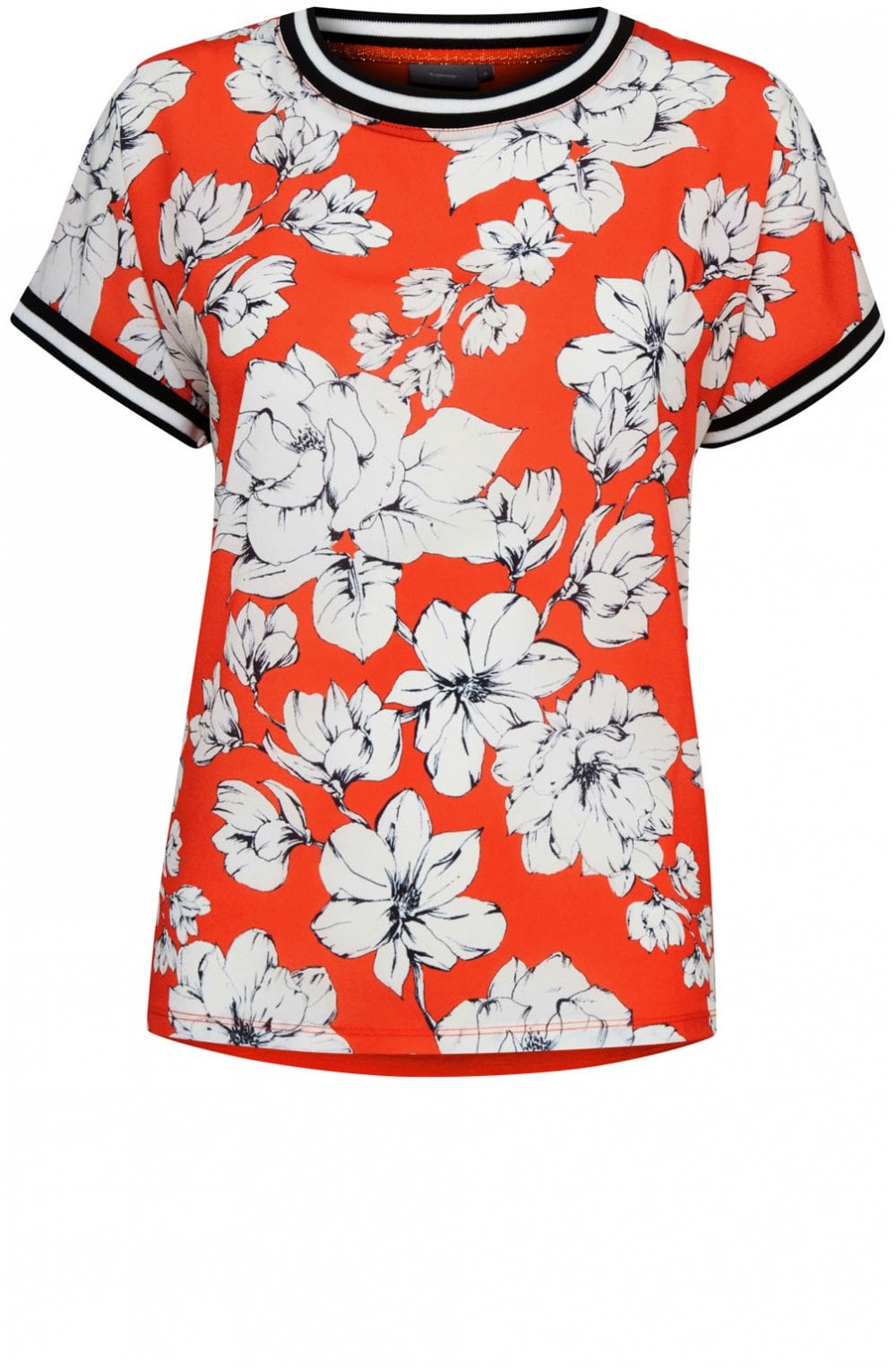 Spiced Red Floral Top