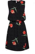 Spot & Floral Print Dress