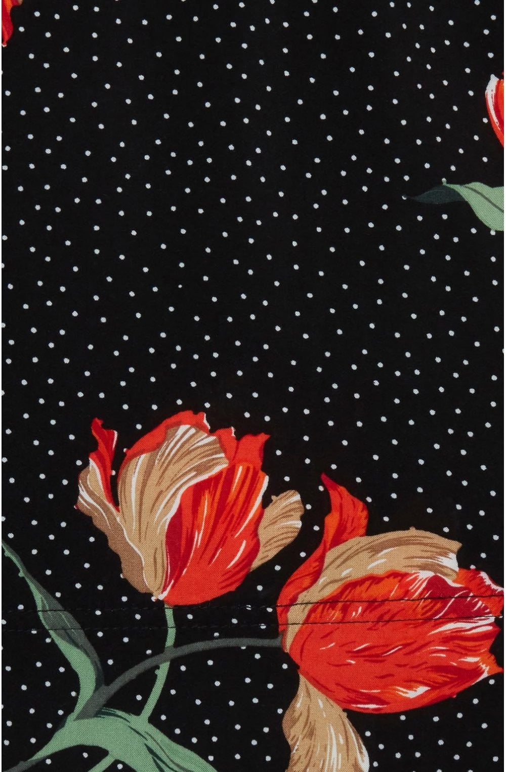 Spot & Floral Print Dress