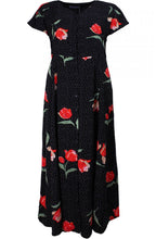 Spot & Floral Print Dress