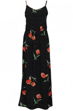 Spot & Floral Print Maxi Dress