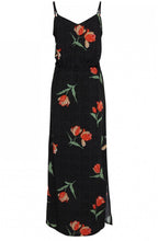 Spot & Floral Print Maxi Dress