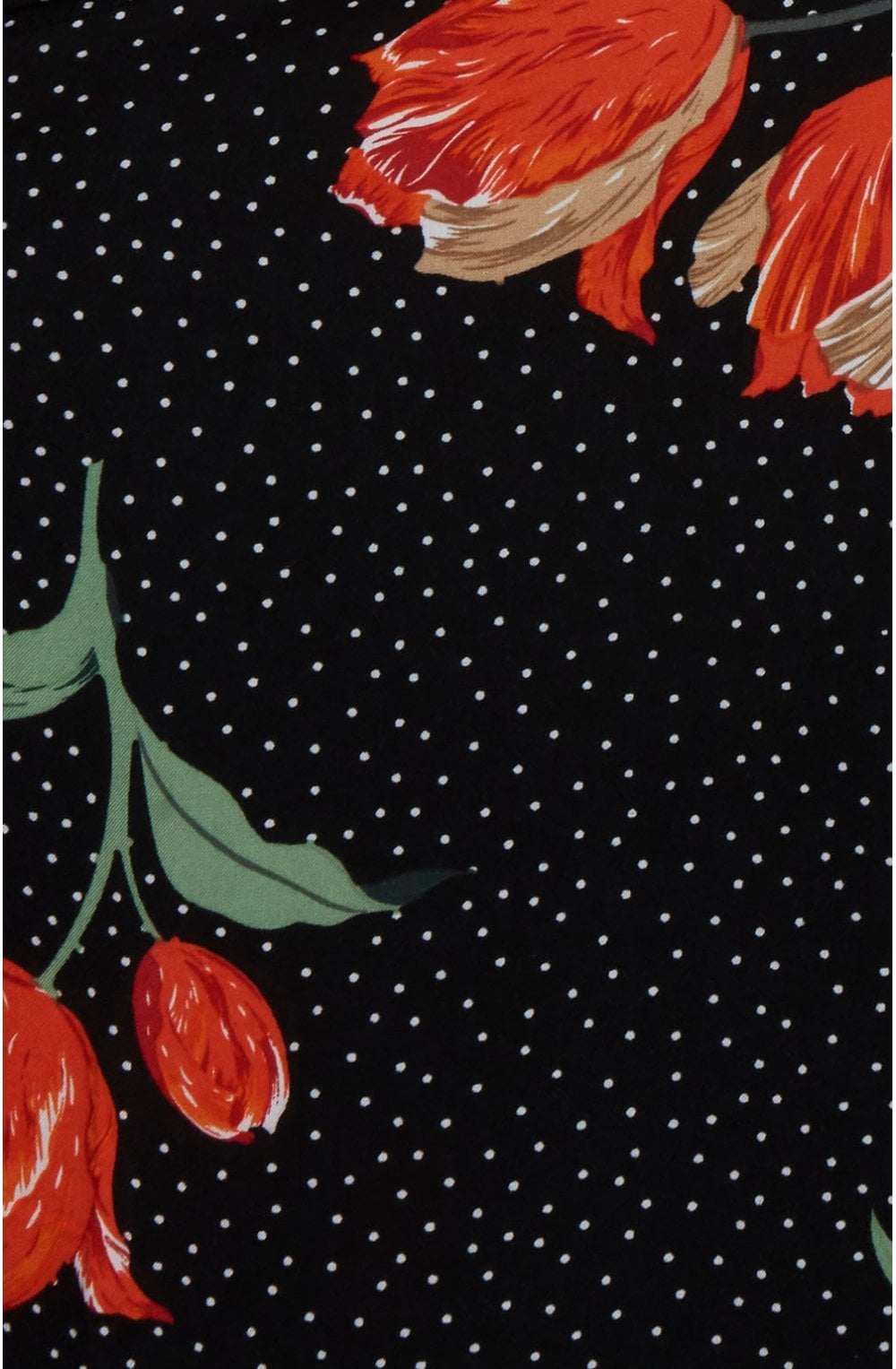 Spot & Floral Print Maxi Dress