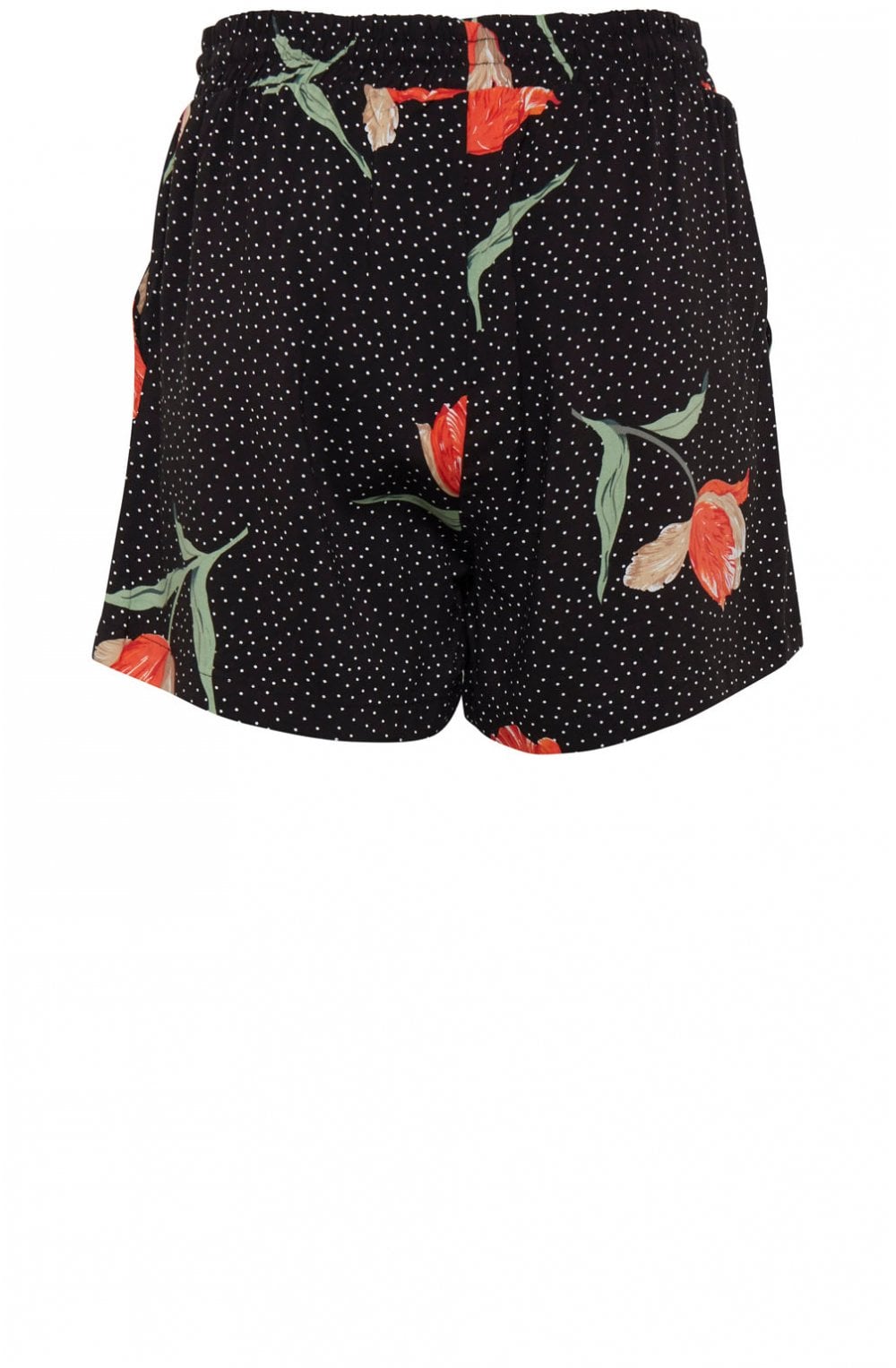 Spot & Floral Print Shorts