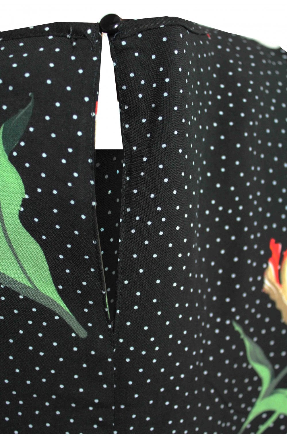 Spot & Floral Print Top