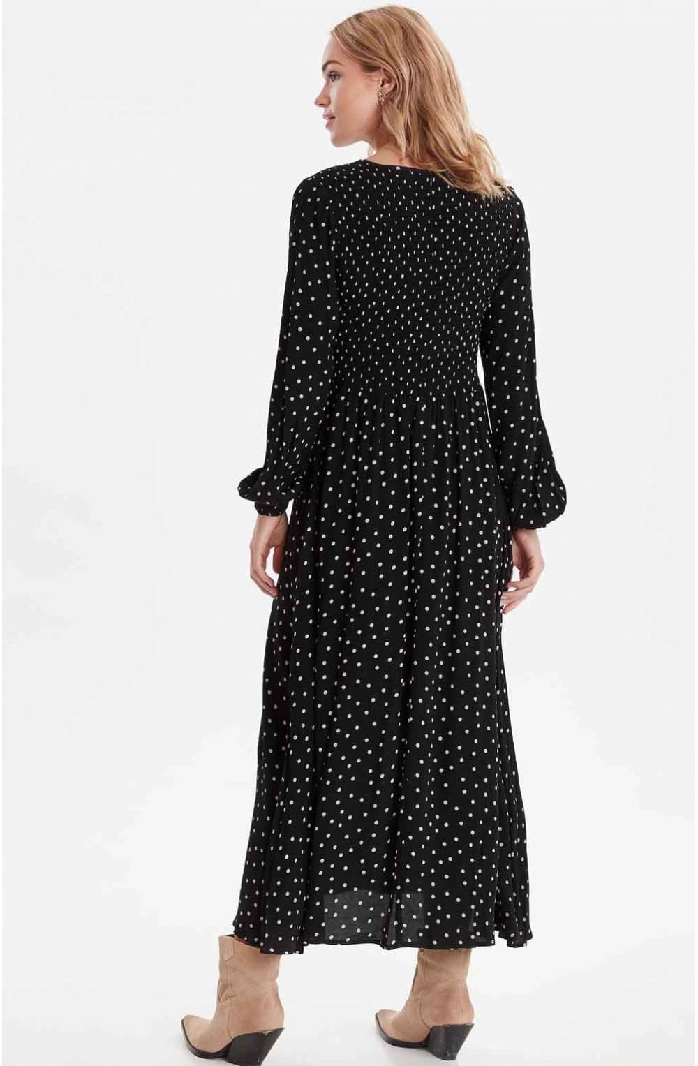 Spot Print Maxi Dress