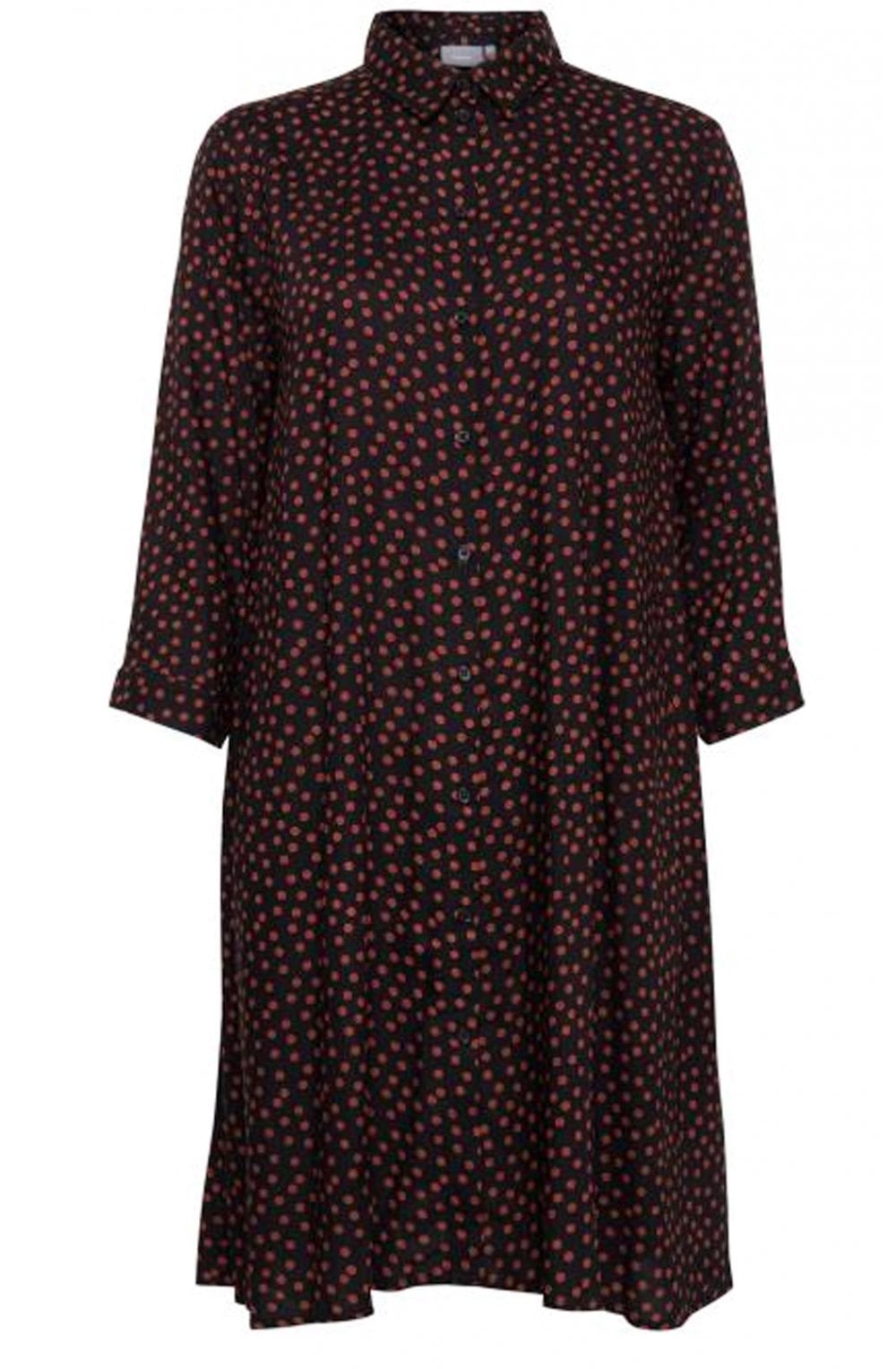 Spot Print Shirt Dress