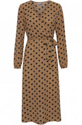Spot Print Wrap Dress