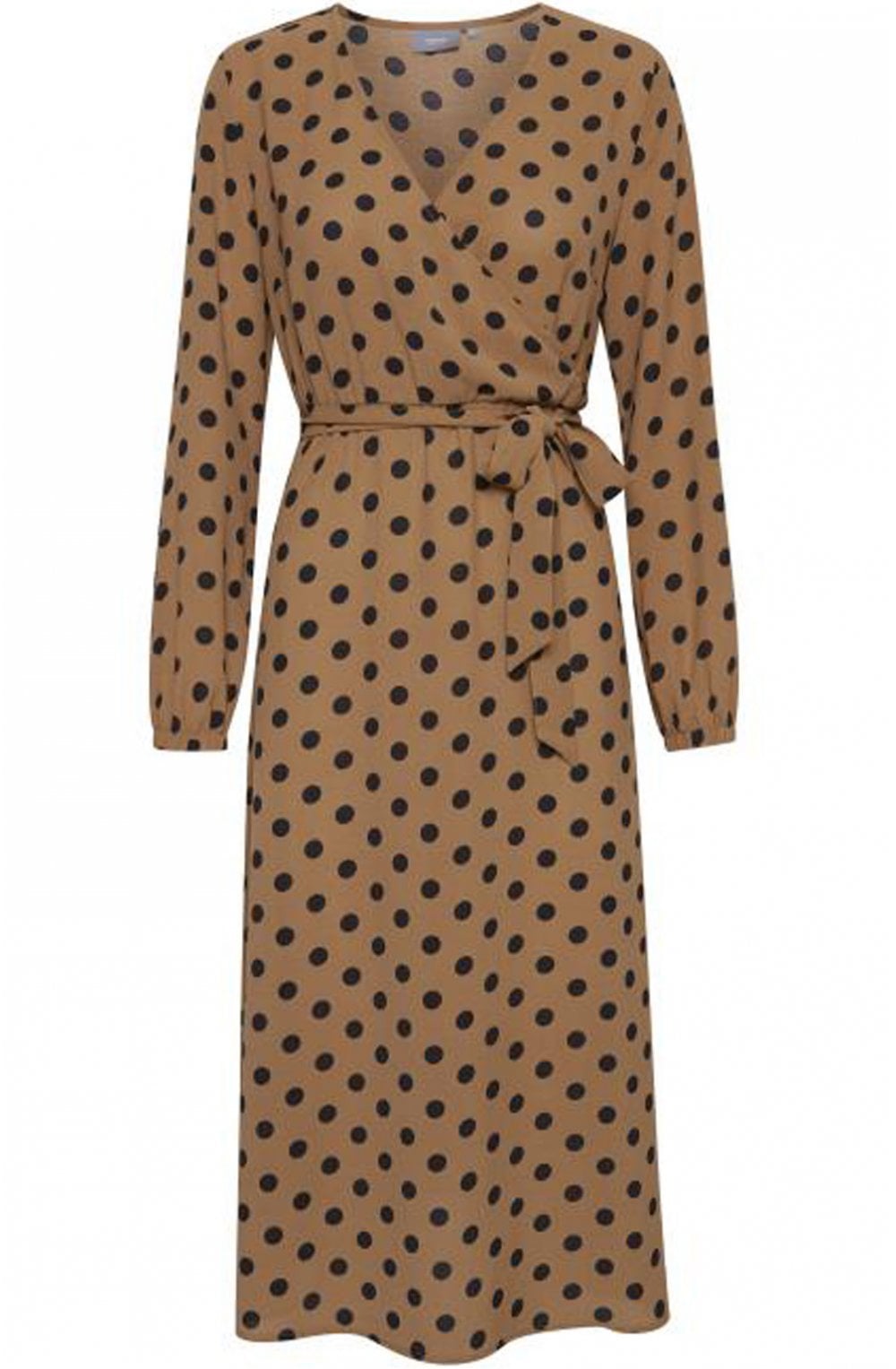 Spot Print Wrap Dress