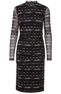 Starry Java Mix Sheer Sleeved Dress