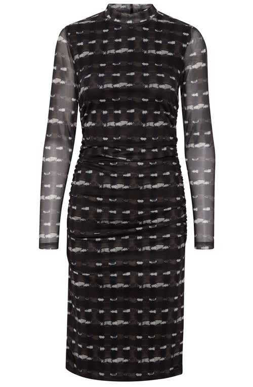 Starry Java Mix Sheer Sleeved Dress