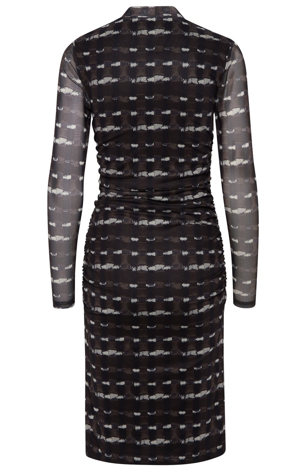 Starry Java Mix Sheer Sleeved Dress