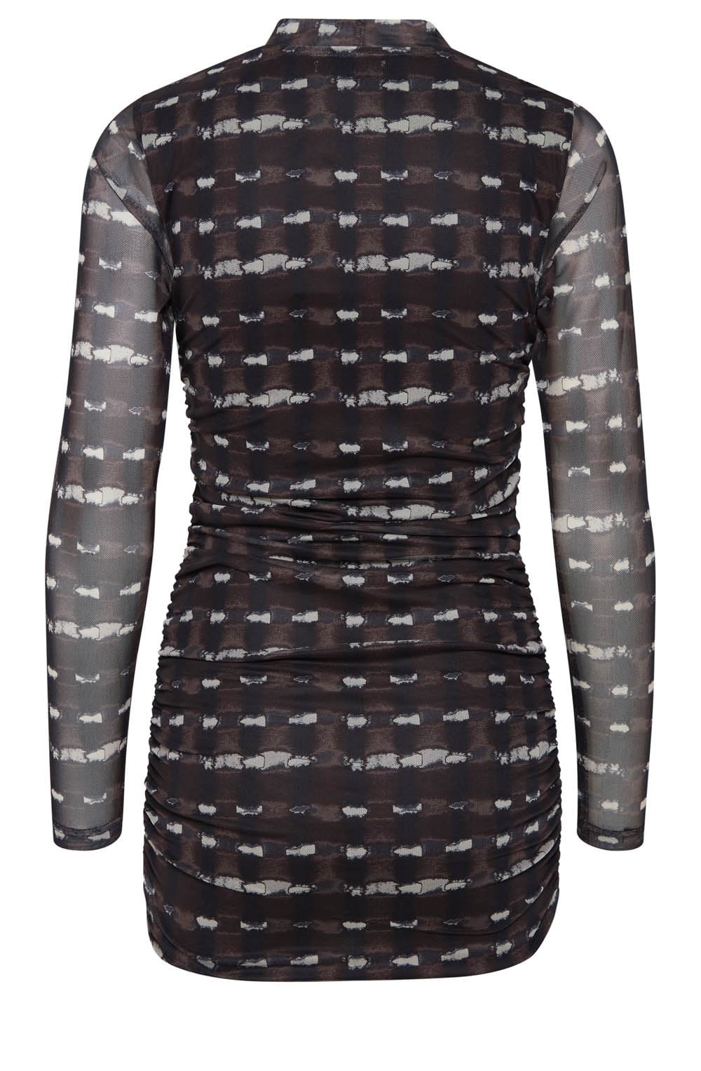 Starry Java Mix Sheer Sleeved Top