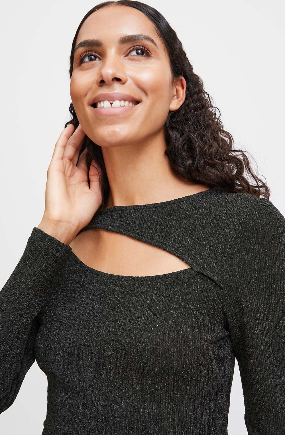 Stily Black Slash Front Top