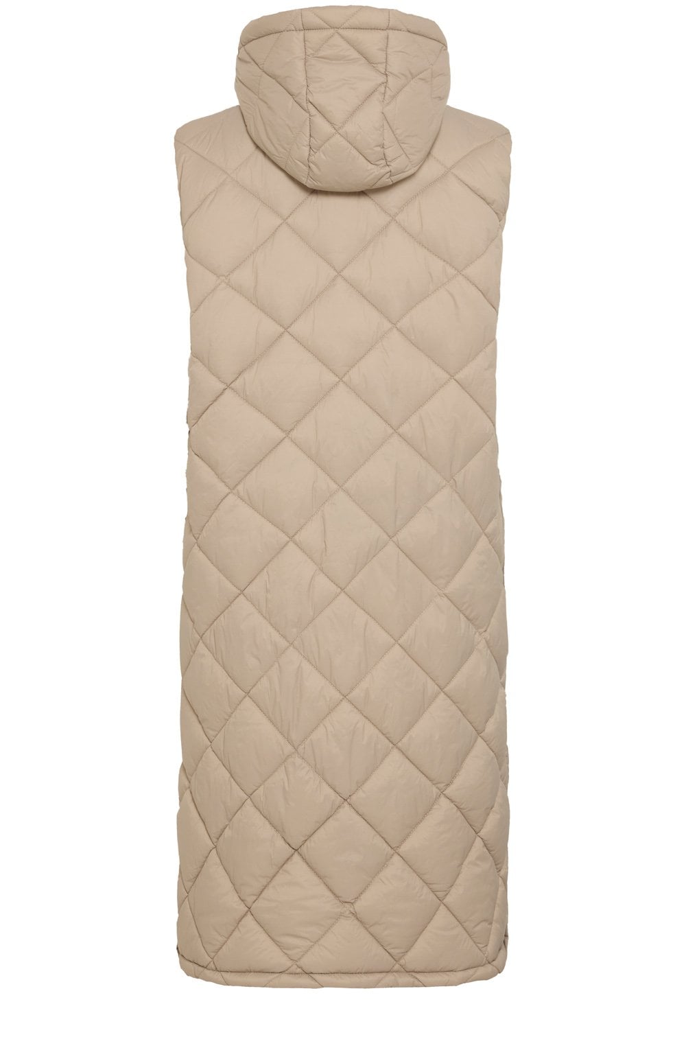 String Below Knee Length Diamond Puffer Waistcoat