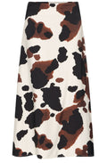 String Cow Print Long Skirt