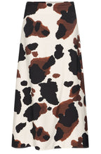 String Cow Print Long Skirt