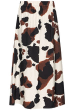 String Cow Print Long Skirt