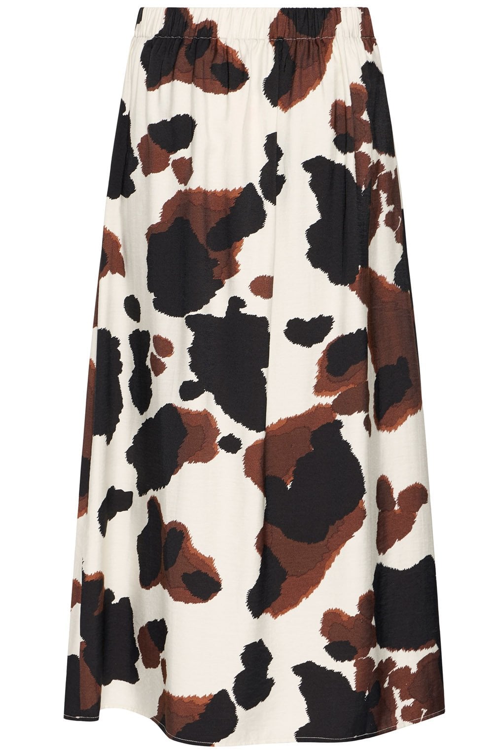 String Cow Print Long Skirt