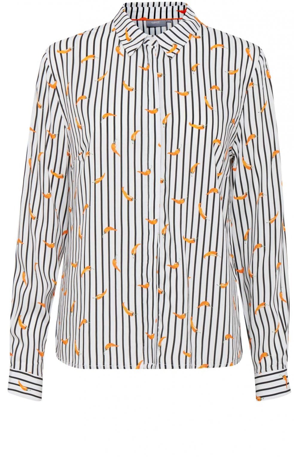 Striped Chilli Print Shirt