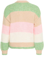 Striped Roseate Loose Fit Cardigan