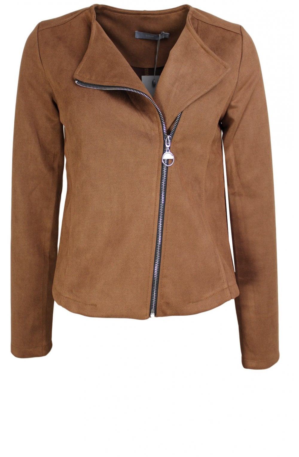 Suede look biker style jacket