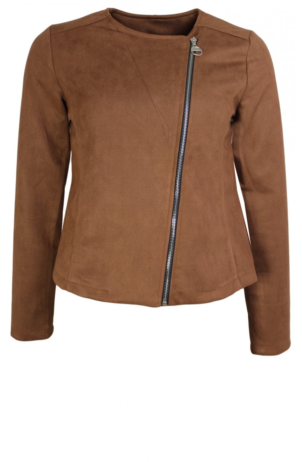 Suede look biker style jacket