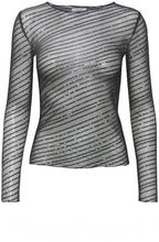 Sulli Black Sparkle Sheer Top