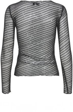 Sulli Black Sparkle Sheer Top
