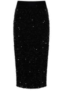 Sulo Black Sparkle Pencil Skirt