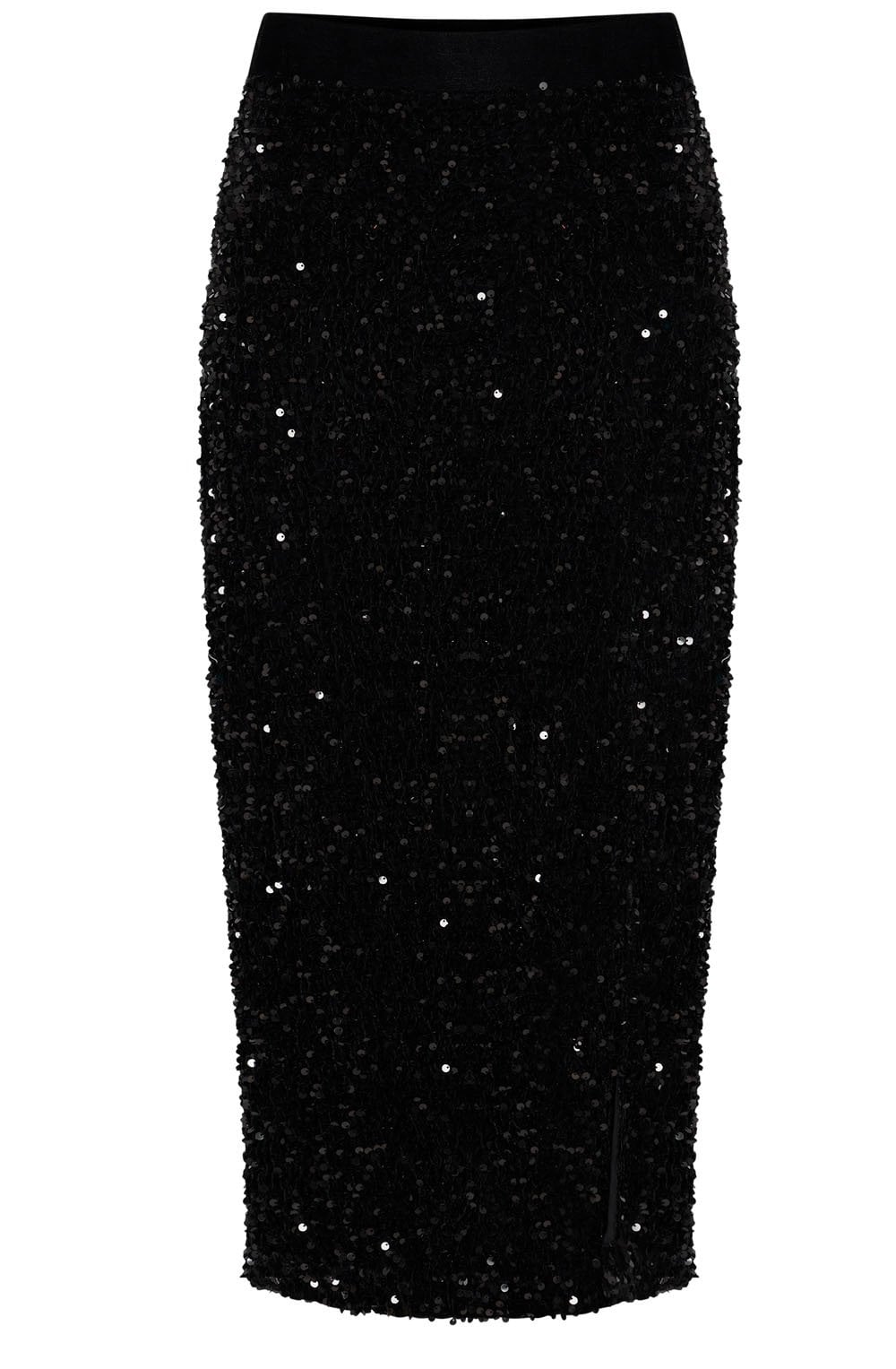 Sulo Black Sparkle Pencil Skirt