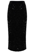 Sulo Black Sparkle Pencil Skirt