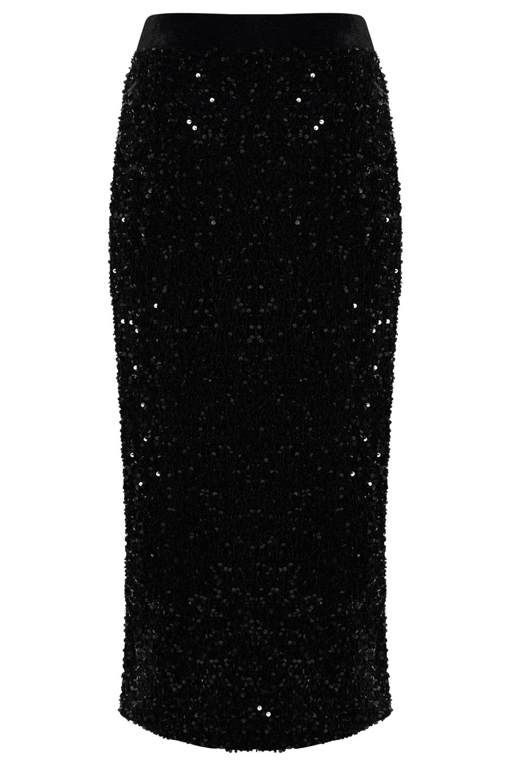 Sulo Black Sparkle Pencil Skirt