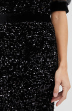 Sulo Black Sparkle Pencil Skirt