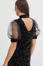 Sulo Black Sparkle Puff Sleeve Blouse