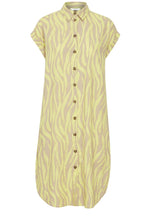 Sunny Lime Linen Mix Shirt Dress