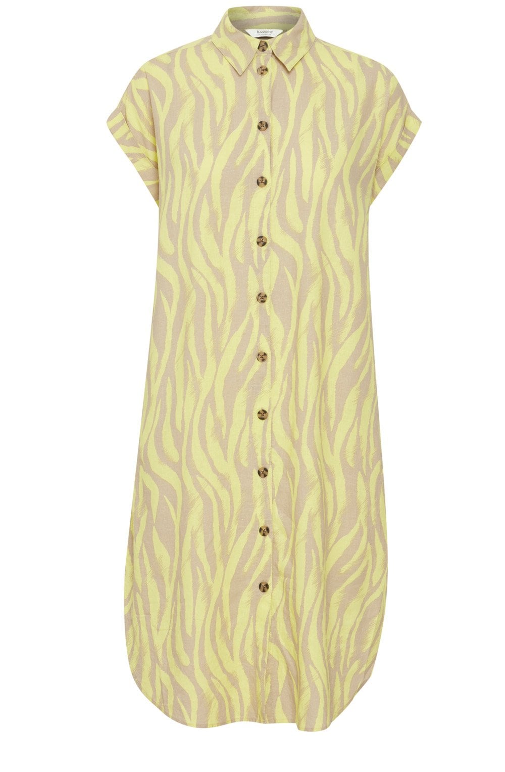 Sunny Lime Linen Mix Shirt Dress