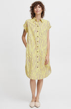 Sunny Lime Linen Mix Shirt Dress