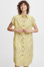 Sunny Lime Linen Mix Shirt Dress