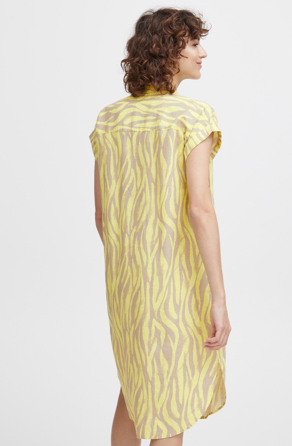 Sunny Lime Linen Mix Shirt Dress