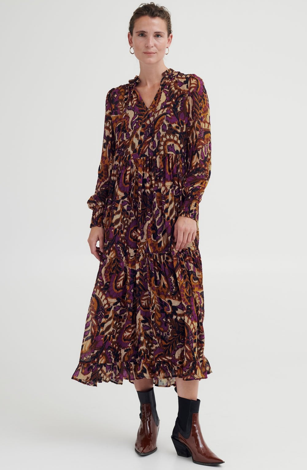 Sunset Purple Jasmin Midi Dress