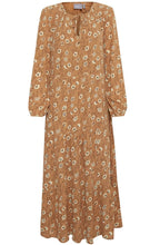 Tan Floral Print Dress